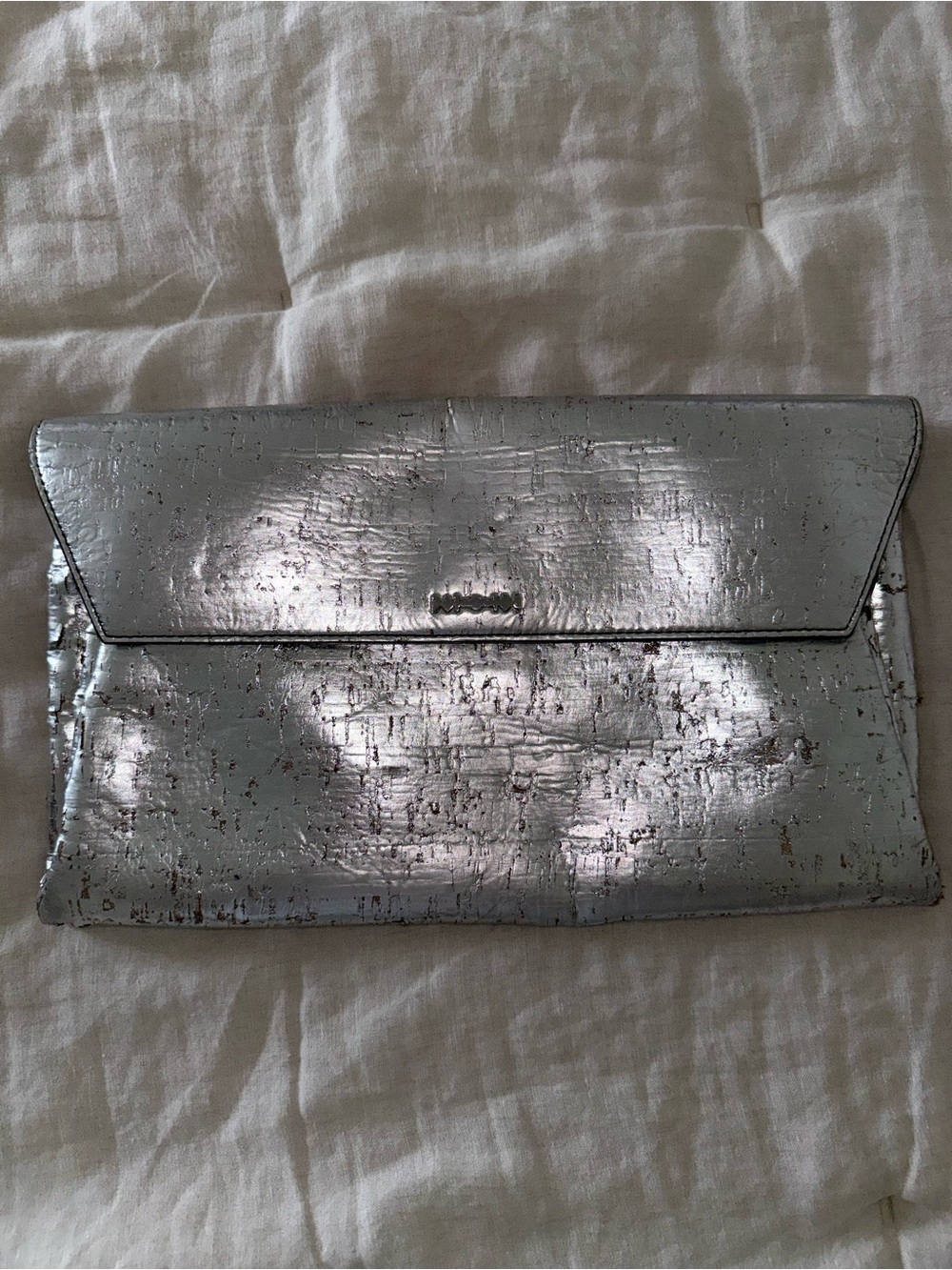 Alexander McQueen McQ Metallic Silver Clutch